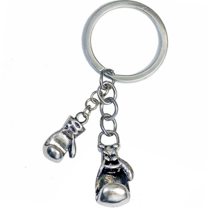 Sporty Boxing Gloves Dumbbell Weight Plate Keychain Metal Zinc Alloy Fitness Gym Accessory Men Women Sport Theme Gift Keyring