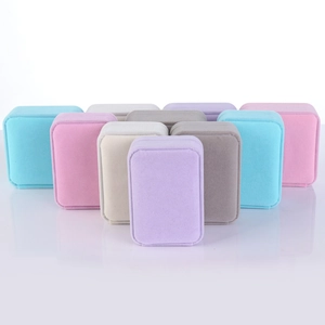 Velvet Jewelry Box Necklace Pendant Packaging Box Flocking Jewelry Gift Case Multi Colors Jewelry Storage Organizer Box