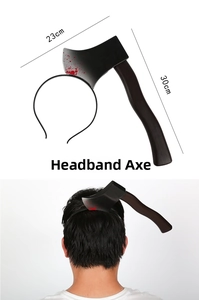 Halloween bloody axe headband for cosplay with size dimensions 23cm by 30cm