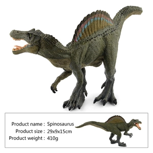 Realistic Spinosaurus dinosaur model toy, 29x9x15cm green solid plastic figure