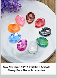 Detailed view of 13x18mm colorful resin water drop pendants for DIY jewelry making