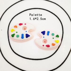 Set of two mini colorful resin palettes for DIY crafts and phone case decoration 1.6x2.5cm