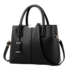 Women Handbag PU Leather Lychee Pattern Shoulder Crossbody Bag With Gold Hardware Large Capacity For Work Travel Trendy