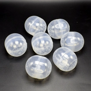Detailed view of semi-transparent plastic capsules with air holes and snap closure design
