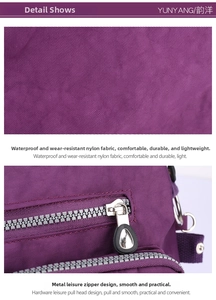 Macro detail of purple waterproof nylon fabric texture and durable metal zipper hardware