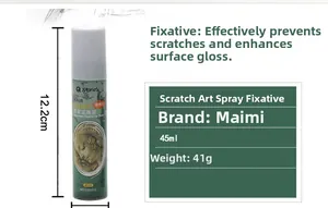 Detailed 45ml Marie's fixative spray for scratch art with 12.2cm height specifications