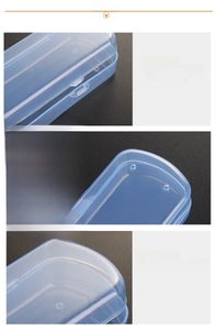 Macro detail of translucent blue storage box showing secure dual latches and drainage holes