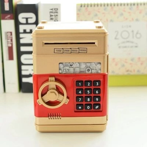 Creative ATM electronic piggy bank toy with digital password lock and auto roll function