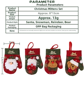 Christmas snowman cutlery holder set detailed size 8x13cm for table decoration