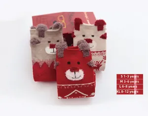 Detail of Christmas cotton socks in S to XL sizes for children aged 1 to 12 years old