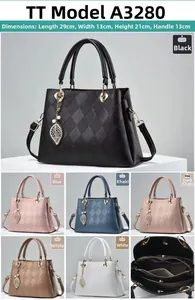 Detailed views of quilted tote bag showing internal compartments and dimensions