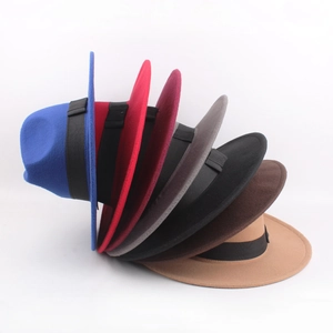 Classic wool felt fedora hats for men and women available in various solid colors