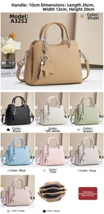 Internal structure of the large crossbody bag with three compartments and zip closure
