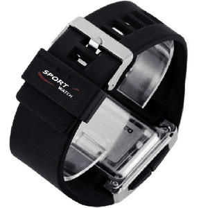 OHSEN Dual Display Sport Watch with Black Silicone Strap and Metal Buckle