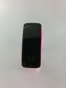 Bracelet de sport en silicone rose avec écran tactile LED rectangulaire noir