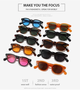 Lunettes de soleil ovales tendance avec rivets stylés et verres colorés variés