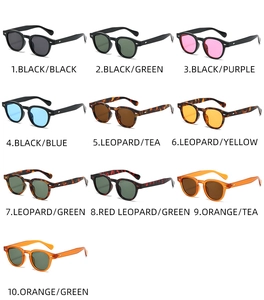 Aperçu de 10 couleurs pour lunettes de soleil rétro ovales avec pont en trou de serrure