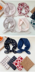 Damen Halstuch Kollektion mit Polka Dots und Leopardenmuster aus Baumwolle und Leinen