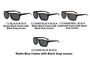 Sélection de lunettes de soleil de sport polarisées en noir, bleu sable et écaille
