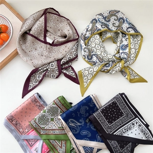 Elegant paisley pattern long silk scarves in multiple colors for neck or waist styling