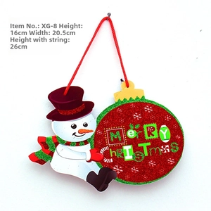 Glitzernde Merry Christmas Schneemann-Deko zum Aufhängen, 20,5x16cm für festliche Decken