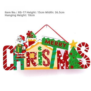 Merry Christmas foam board hanging sign with Santa Claus for holiday decor