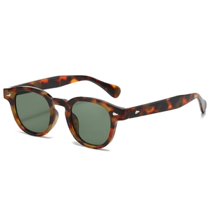 Lunettes De Soleil Ovales Rétro Monture PC Verres AC Protection UV400 Décor De Rivets Métalliques Mode Pour Hommes Femmes