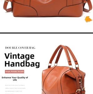 Close-up of brown litchi pattern leather handbag showing base and side D-ring details