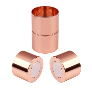 Rose gold cylindrical magnetic clasps for DIY jewelry necklaces and bracelets