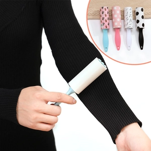 Portable Lint Roller Hair Remover With PP Plastic Handle Tearable Adhesive Paper For Clothes Travel Home Patterns
