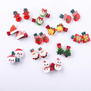 Mollette Per Capelli Di Natale In Resina Cartone Animato Babbo Natale Renna Pupazzo Di Neve Clip A Coccodrillo Per Bambini Ragazze Accessorio