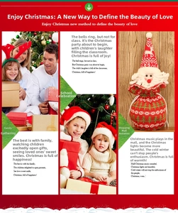 Detailed knitted Santa Claus drawstring gift bag with snowflake patterns and 3D plush head
