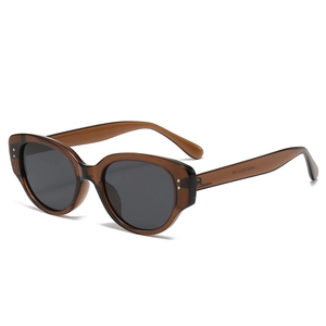 Y2K vintage cat-eye sunglasses with amber tortoiseshell frames and dark grey lenses