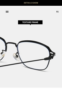 Close-up of stylish black geometric metal frame with detailed hinge and textures