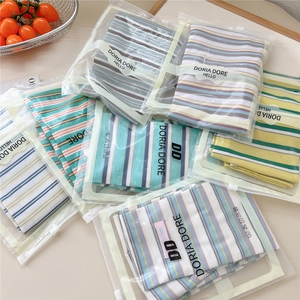 Striped sun protection cooling arm sleeves in assorted colors with zip bag packaging