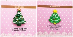 Miniatures d'arbres de Noël en résine pailletée avec dimensions pour bricolage
