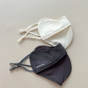 Breathable 3D sun protection face masks in white and charcoal grey with adjustable ear loops