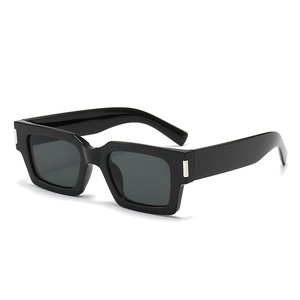Trendy olive green square sunglasses for women featuring stylish silver metal accents