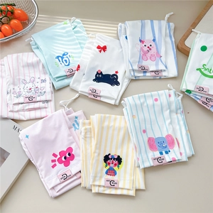 Sun Protection Sleeves Ice Satin Breathable Arm Covers Cartoon Print Adjustable Drawstring Outdoor Driving Cycling Cooling