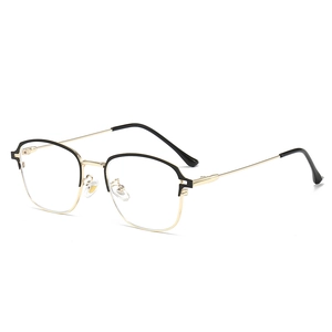 Retro Square Metal Glasses Frame Anti Blue Light Optical Eyewear Fashion Unisex Style