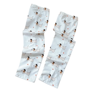 Summer ice silk sun protection arm sleeves with cartoon dachshund print for outdoor sports