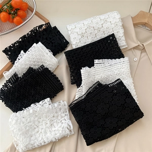French country lace waist scarf with floral embroidery for versatile layering and accessories