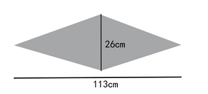 Tabella taglie 113x26cm per la sciarpa grigia a rombi in cotone e lino per donna moda