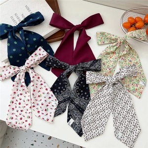 French style floral silk ribbons and hair ties collection in six different patterns
