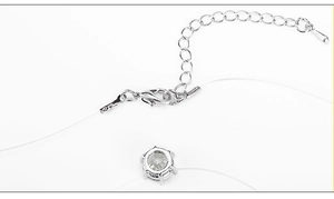 Detailansicht des S925 Sterlingsilber Karabinerverschlusses der unsichtbaren Halskette