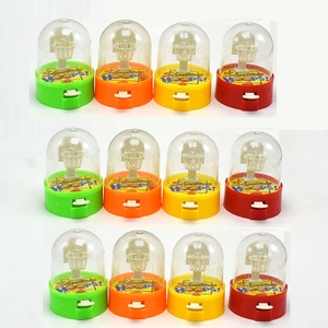 12er Set Mini-Basketball-Handheld-Spielzeuge in verschiedenen leuchtenden Farben