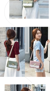 Détail du fermoir en métal en forme de cœur et motif matelassé sur le sac carré