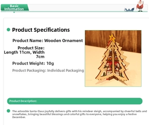 Vue détaillée du pendentif de Noël en bois 11x7 cm avec motif bonhomme de neige et cerf