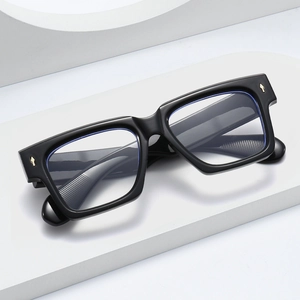 Oversized Square Blue Light Blocking Glasses For Women Men Fashion Trendy PC Frame Anti Eyestrain Computer Gaming Eyewear