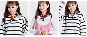 Detailed comparison of three vintage patterned square silk scarves for various outfits